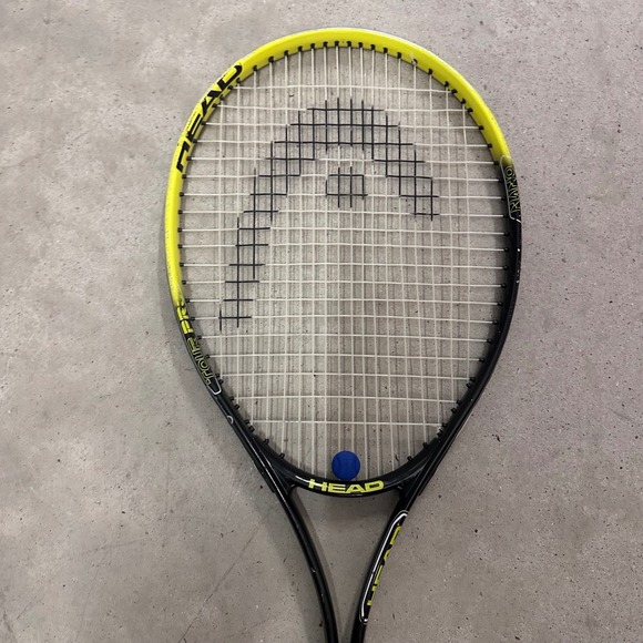 Head‎ Tennis Racquet Oversize Grip Strung Black Yellow Adult Sport - Picture 9 of 10